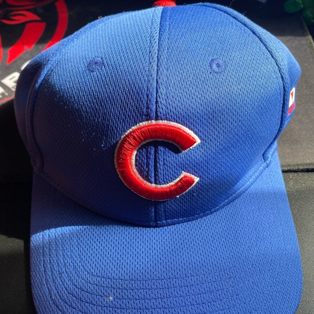 Blue Baseball Cap with Red Logo cubs